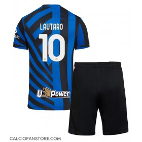 Maglia Calcio Inter Milan Lautaro Martinez #10 Prima Divisa Bambino 2024-25 Manica Corta (+ pantaloncini)